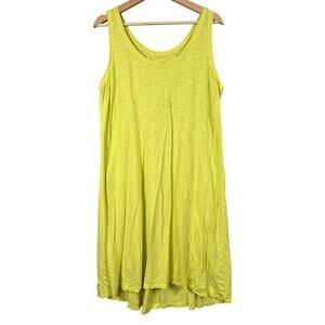 Eileen Fisher Honeydew Organic Cotton Hemp  Scoop Neck Tank Dress Women's Size M